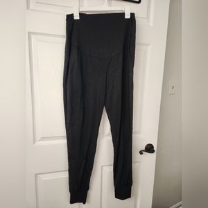 Maternity black joggers with pockets
